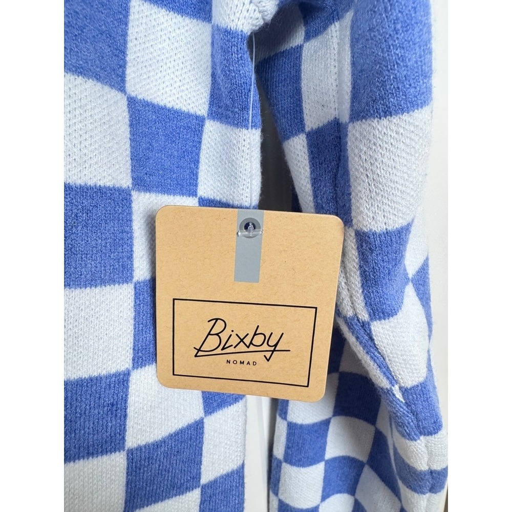 Bixby Nomad The Checker Cardigan Light Blue Girls Size Large 12-14 Stitch Fix - Picture 4 of 6